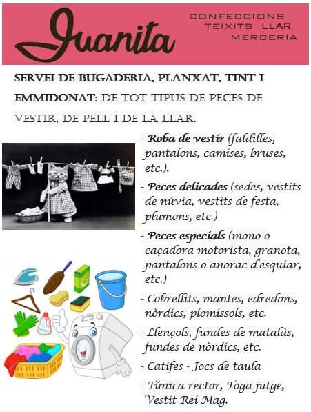 Servei de bugaderia i planxa
