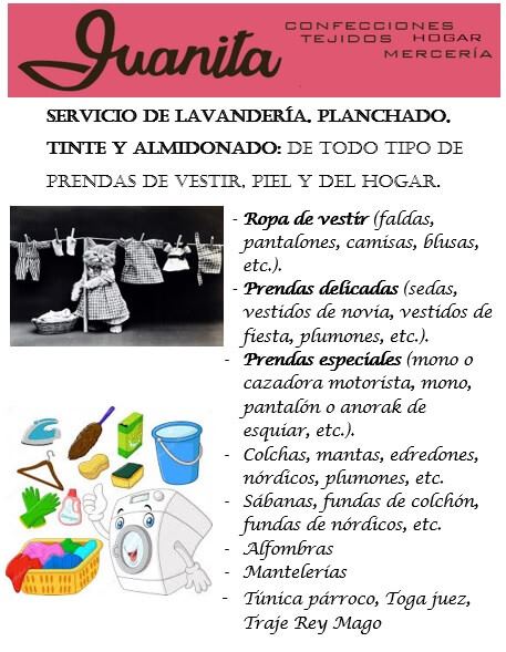 Servicio de tintorería y plancha